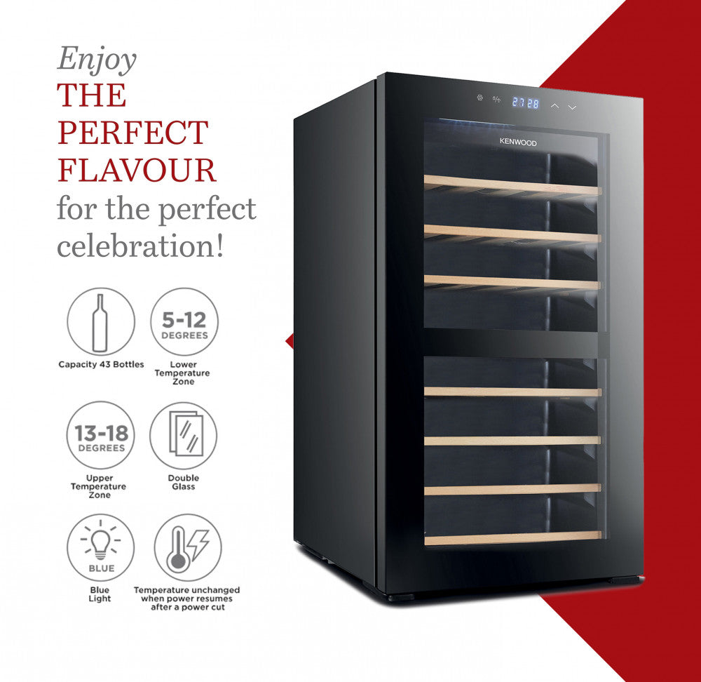 Kenwood  43 Bottles Beverage Cooler Black Bcw43.000Bk