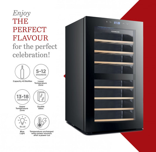 Kenwood  43 Bottles Beverage Cooler Black Bcw43.000Bk