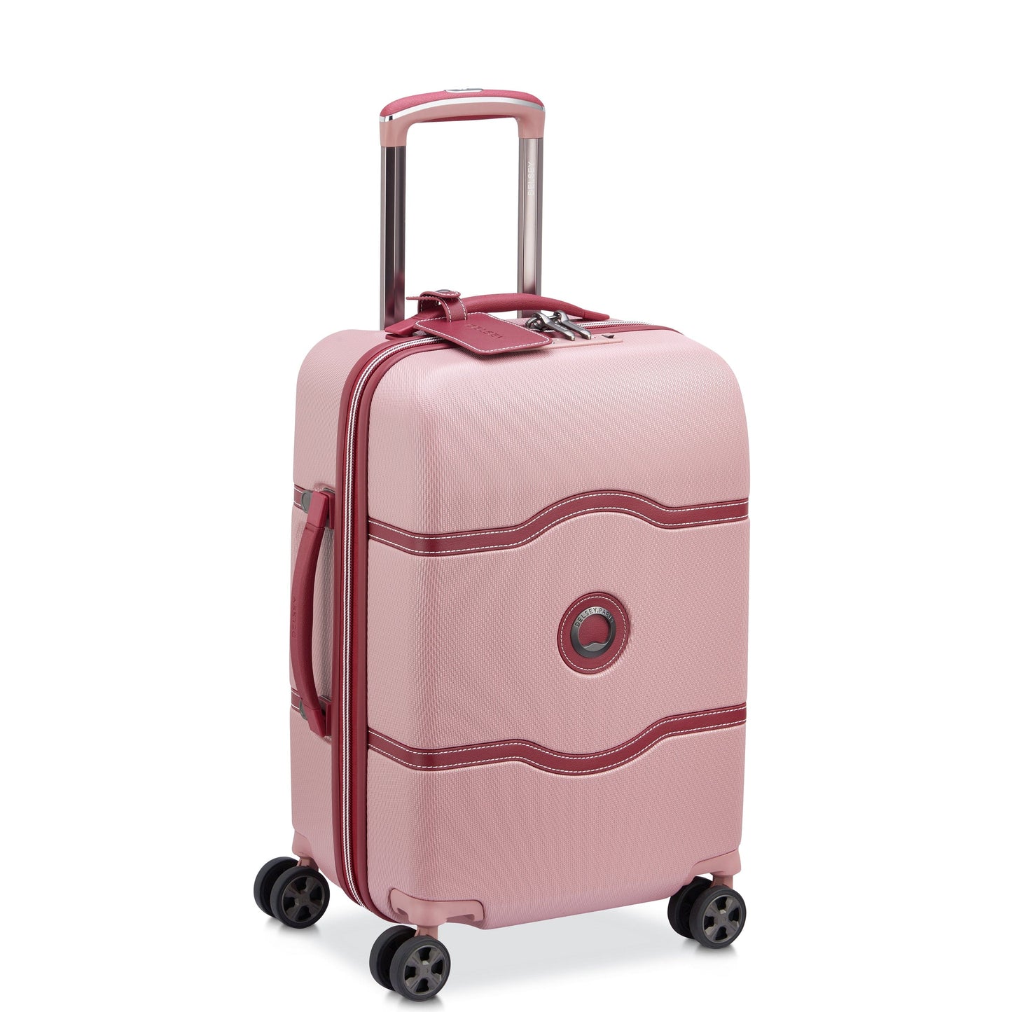Delsey Paris Chatelet Air 2.0 55cm Hardcase 4 Double Wheel Cabin Luggage Trolley Pink - 00167680109