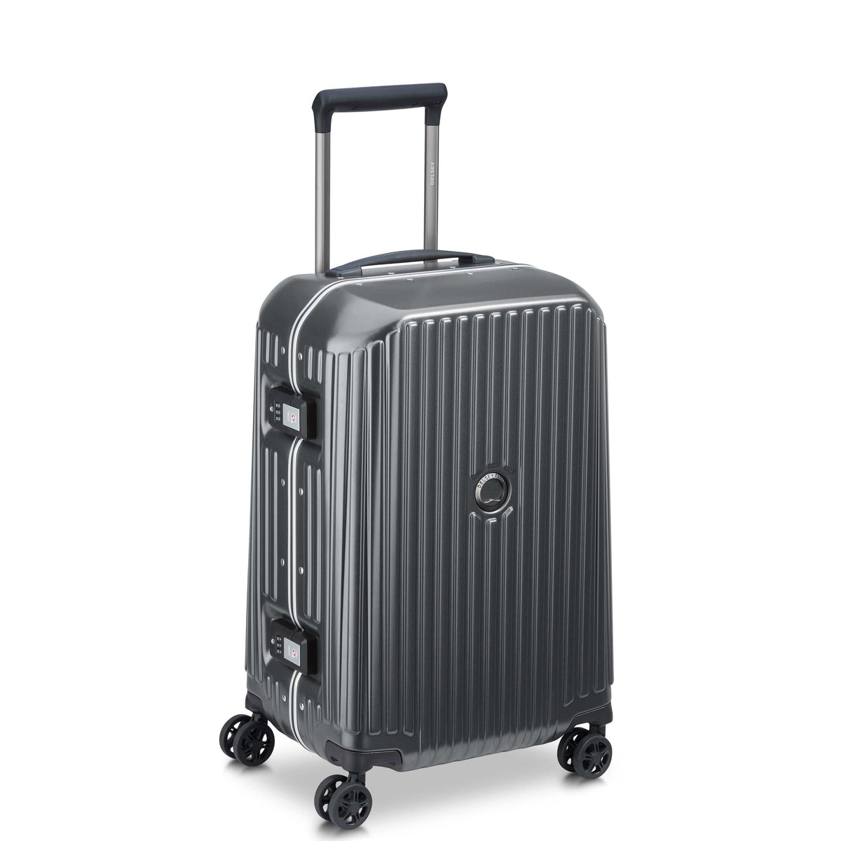 Delsey Paris Securetime Frame 55Cm Hardcase 4 Double Wheel Cabin Luggage Trolley Anthracite - 00217480101
