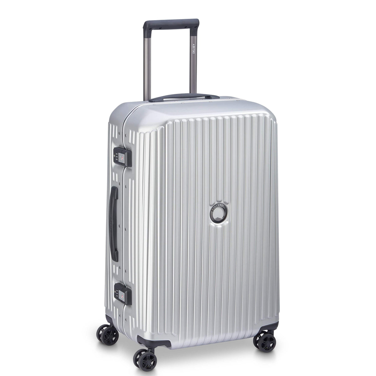 Delsey Paris Securitime Frame 68Cm Hardcase 4 Double Wheel Check-In Luggage Trolley Silver - 00217381111