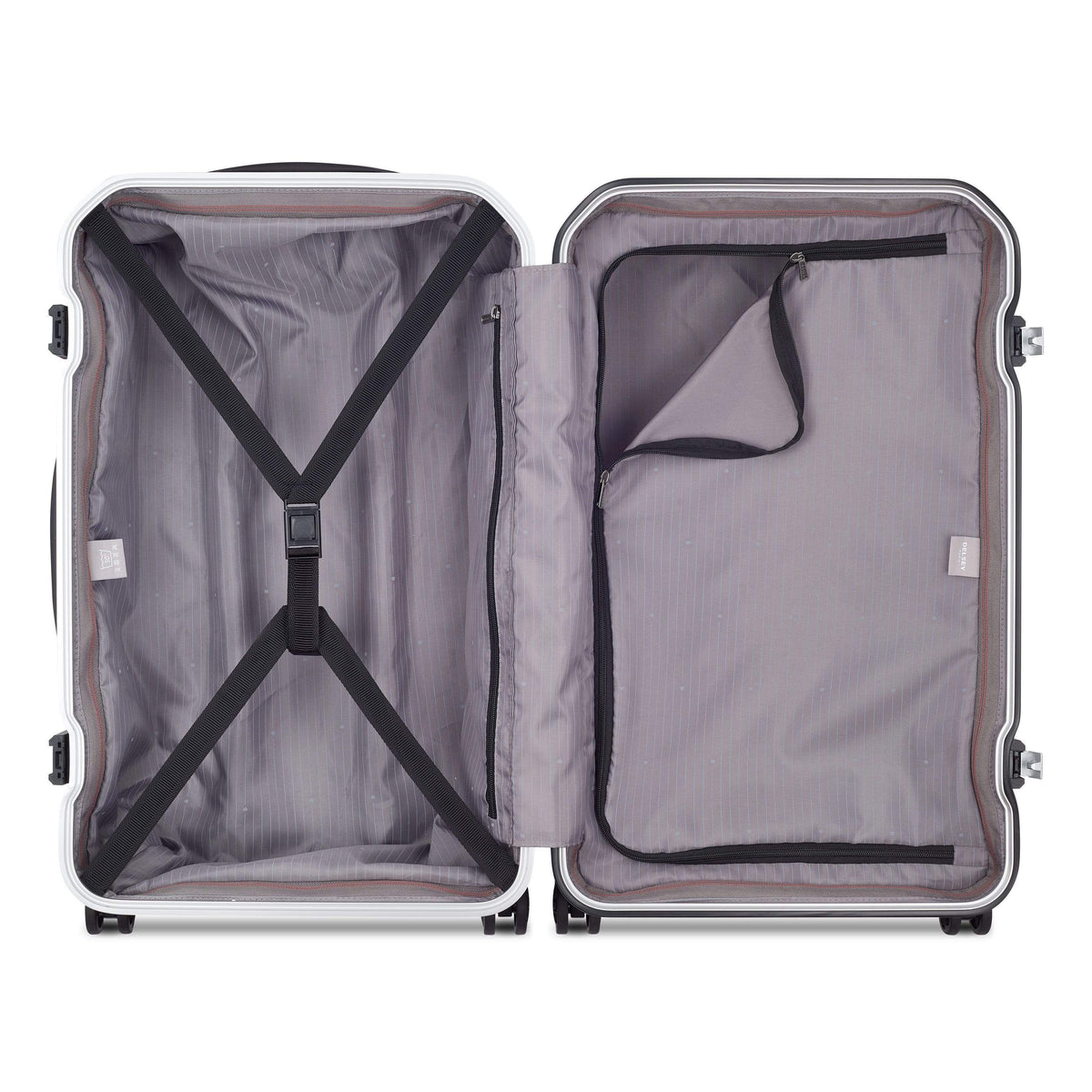Delsey Paris Securitime Frame 68Cm Hardcase 4 Double Wheel Check-In Luggage Trolley Silver - 00217381111