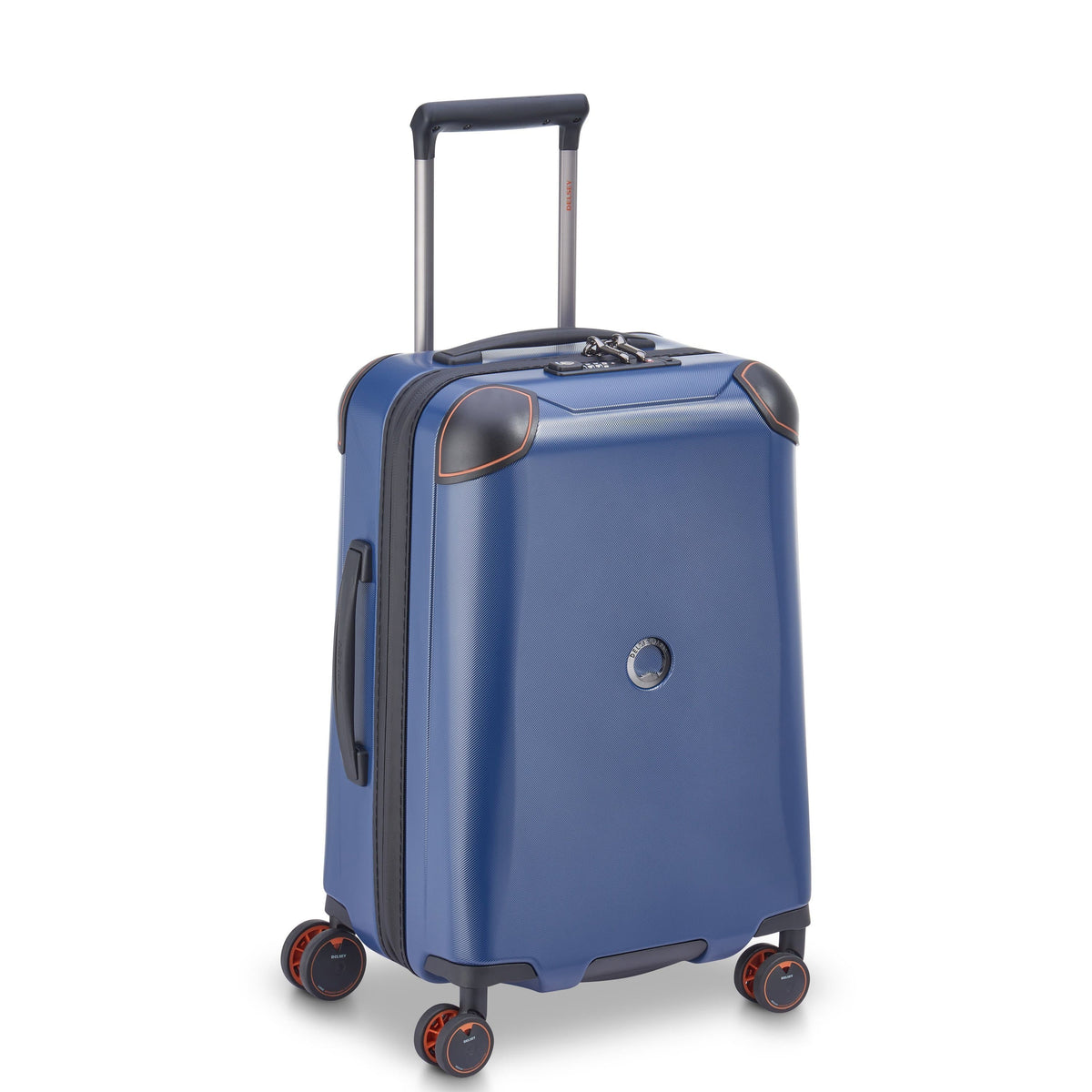Delsey Paris Cactus 55Cm Hardcase 4 Double Wheel Cabin Luggage Trolley Blue - 00218080102