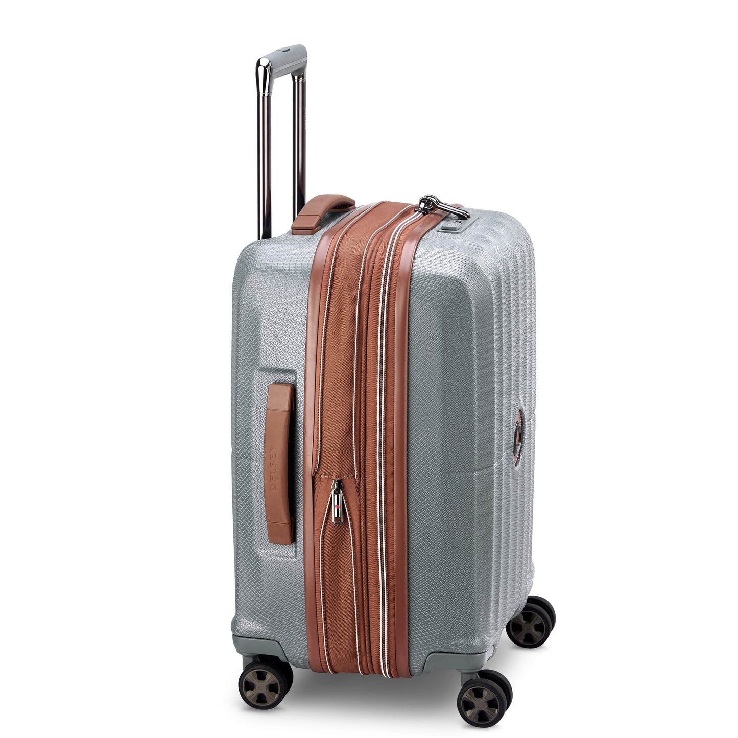 Delsey Paris St Tropez 55Cm Hardcase 4 Double Wheel Expandable Cabin Luggage Trolley Platinum - 00208780111
