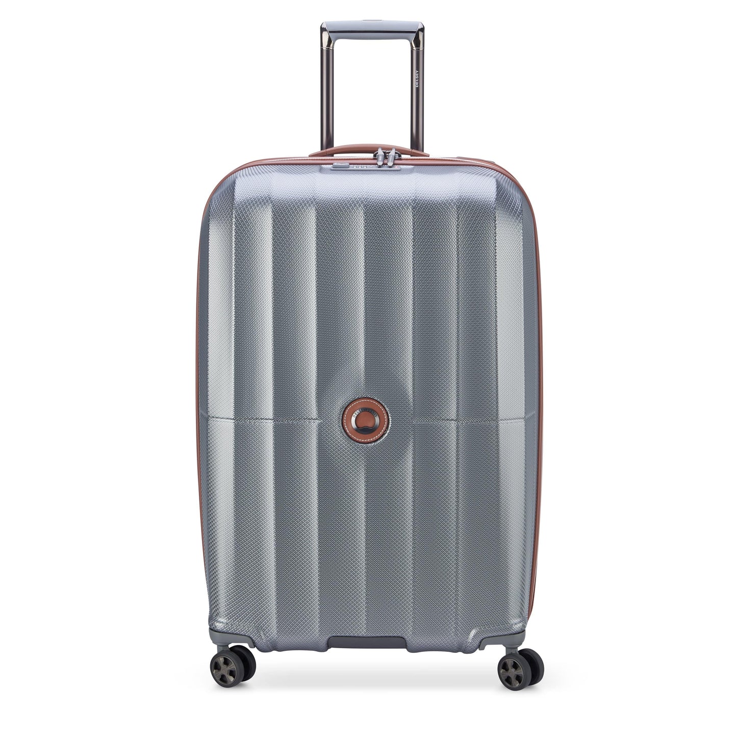 Delsey Paris St Tropez 77cm 4 Double Wheel Expandable Check-In Luggage Platinum - 00208783011