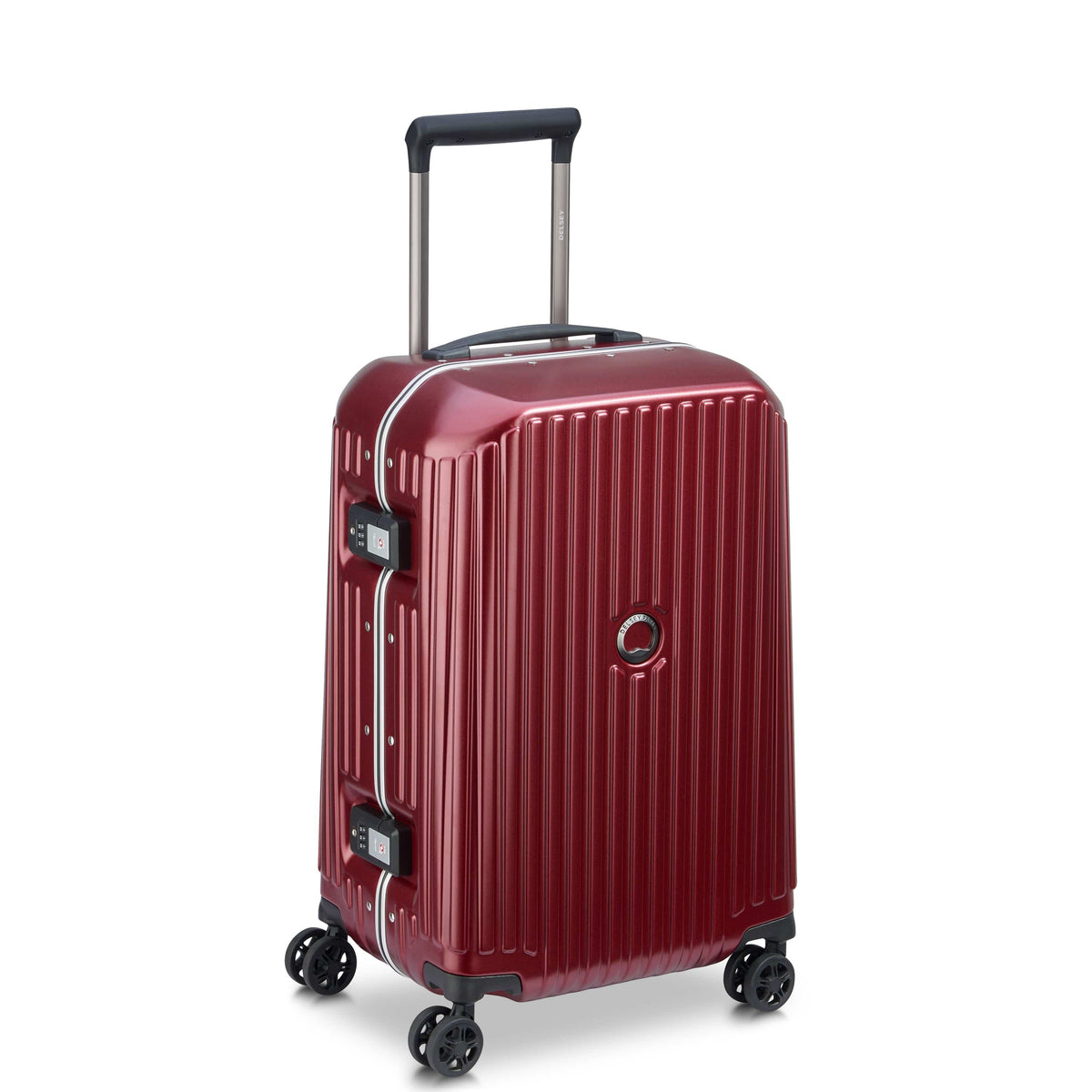 Delsey Paris Securitime Frame 55Cm Hardcase 4 Wheel Check-In Luggage Trolley Red - 00217480104