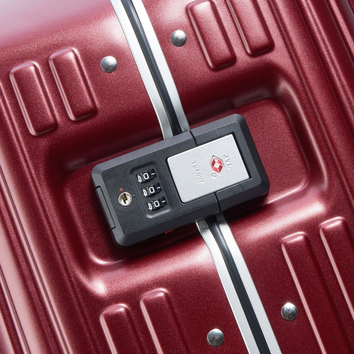 Delsey Paris Securitime Frame 55Cm Hardcase 4 Wheel Check-In Luggage Trolley Red - 00217480104