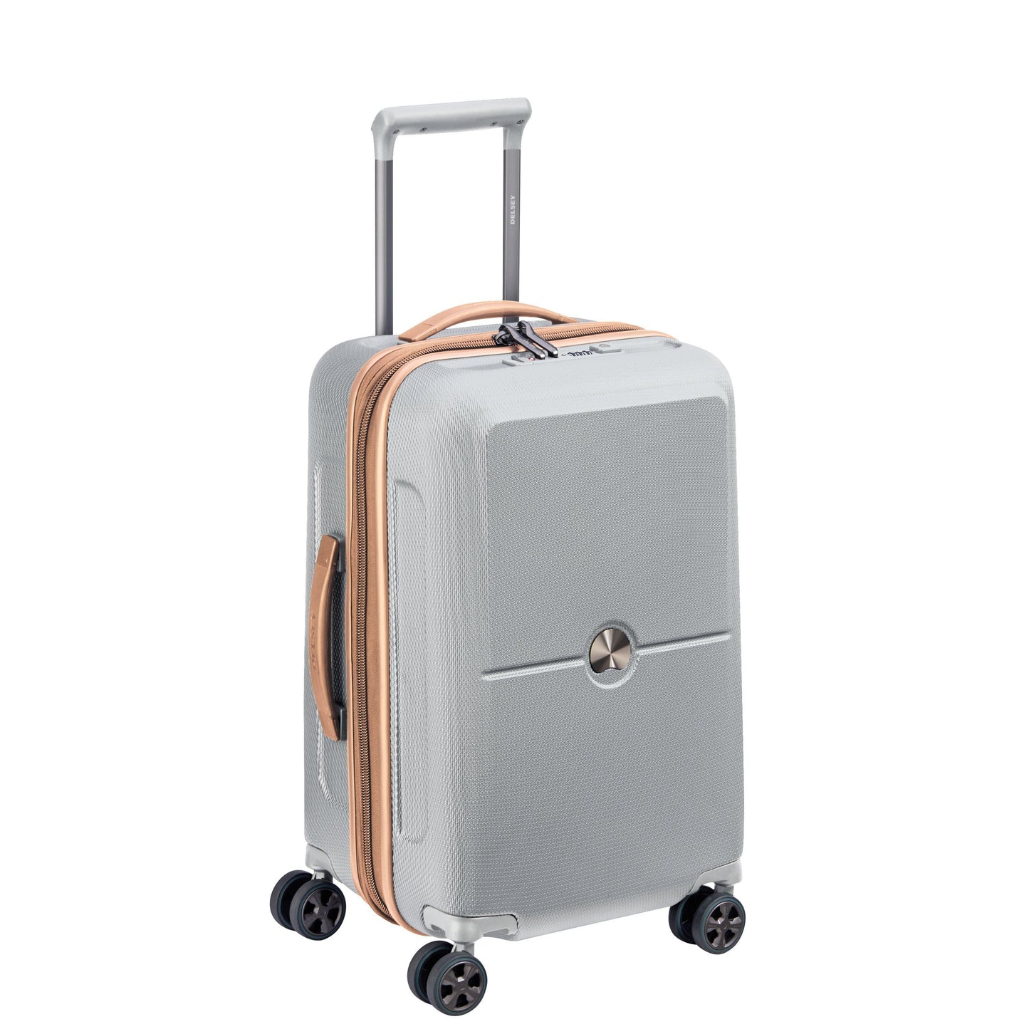 Delsey Paris Turenne Prem 55Cm Hardcase 4 Double Wheel Cabin Luggage Trolley Silver - 00162480111