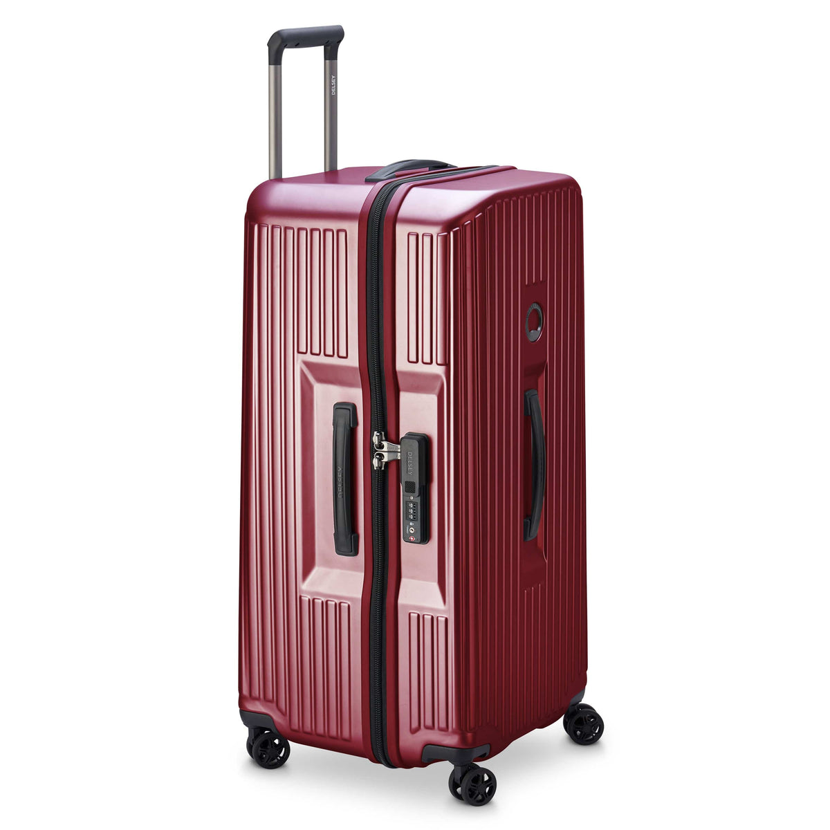 Delsey Paris Securitime Trunk 80Cm Hardcase 4 Double Wheel Check-In Luggage Trolley Red - 00217382804