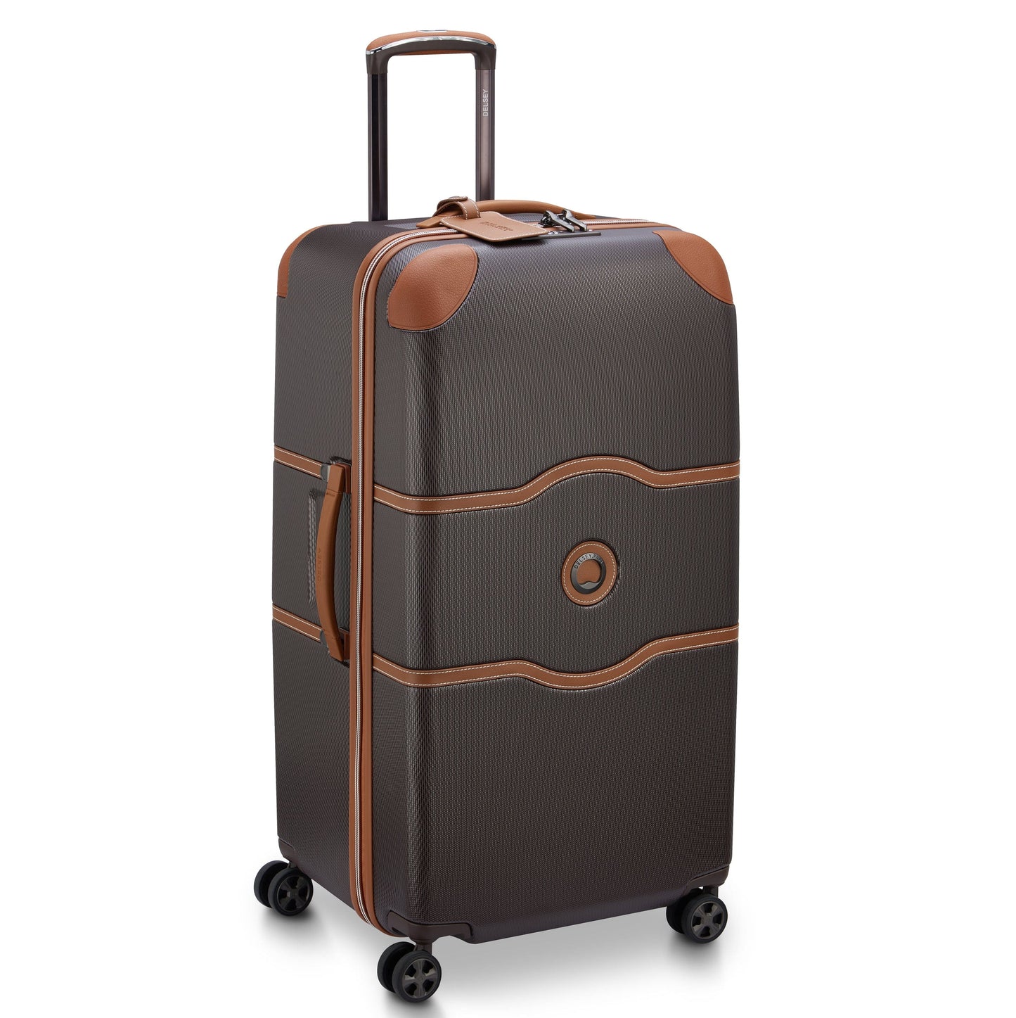Delsey Paris Chatelet Air 2.0 Trunk 80cm Hardcase 4 Double Wheel Check-In Luggage Trolley Brown - 00167682806