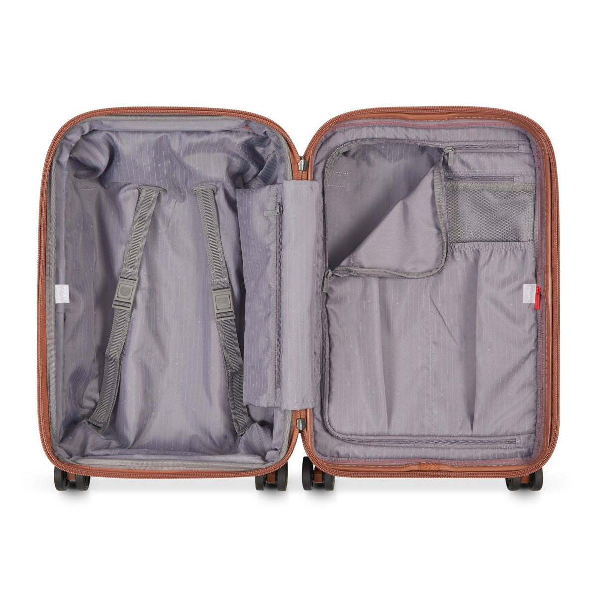 Delsey Paris Promenade Hard 2.0 55Cm Hardcase 4 Double Wheel Expandable Cabin Luggage Trolley Chocolate - 00208880106
