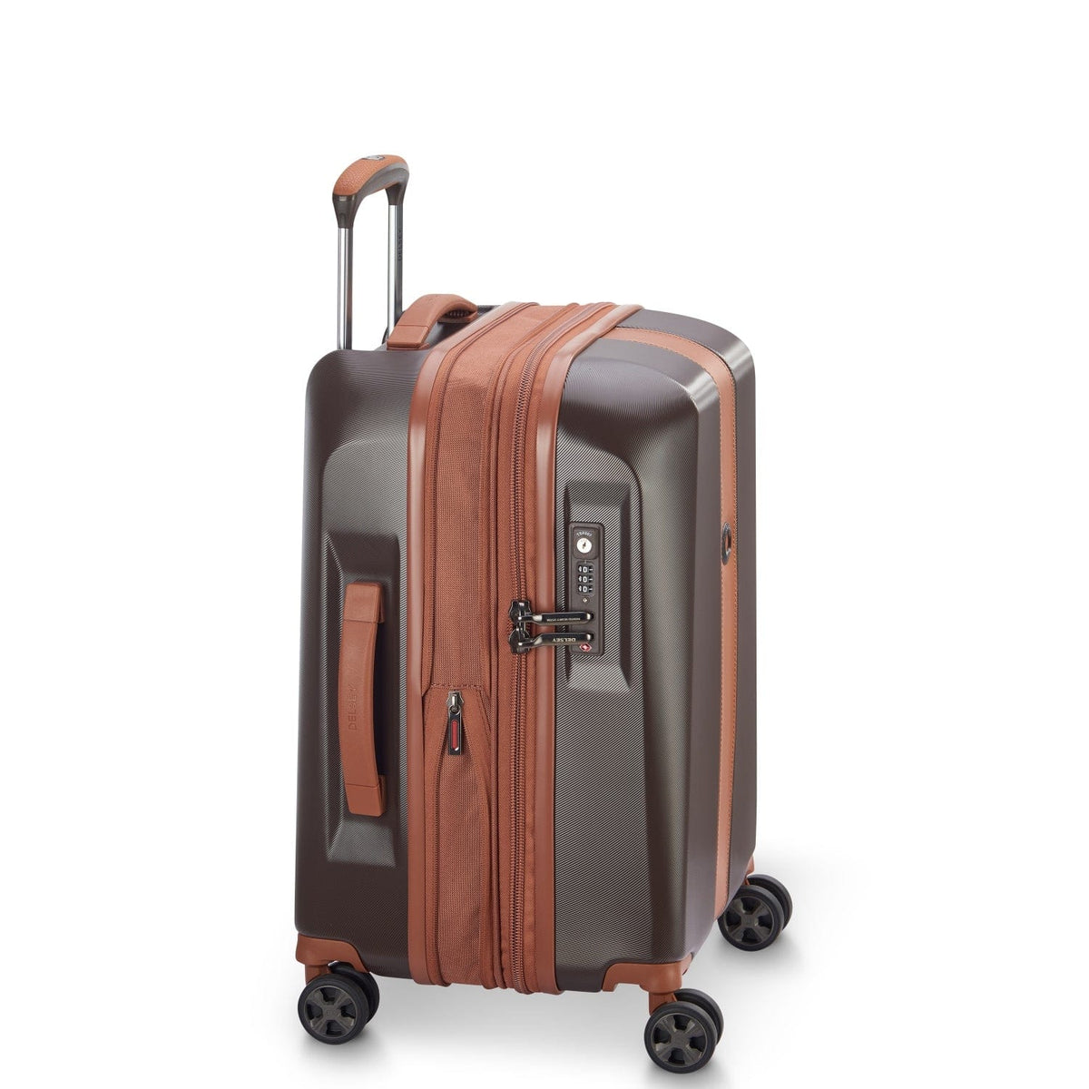 Delsey Paris Promenade Hard 2.0 55Cm Hardcase 4 Double Wheel Expandable Cabin Luggage Trolley Chocolate - 00208880106