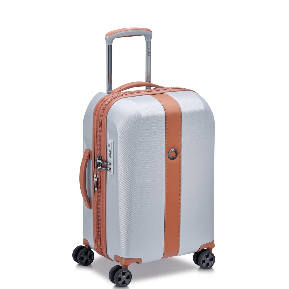 Delsey Paris Promenade Hard 2.0 55Cm Hardcase 4 Double Wheel Expandable Cabin Luggage Trolley Silver - 00208880111