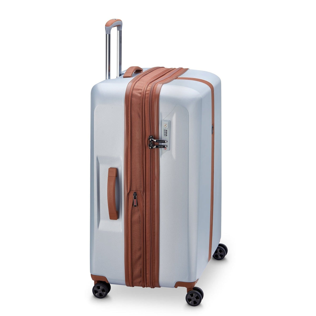 Delsey Paris Promenade Hard 2.0 70Cm Hardcase 4 Double Wheel Expandable Check-In Luggage Trolley Silver - 00208881911