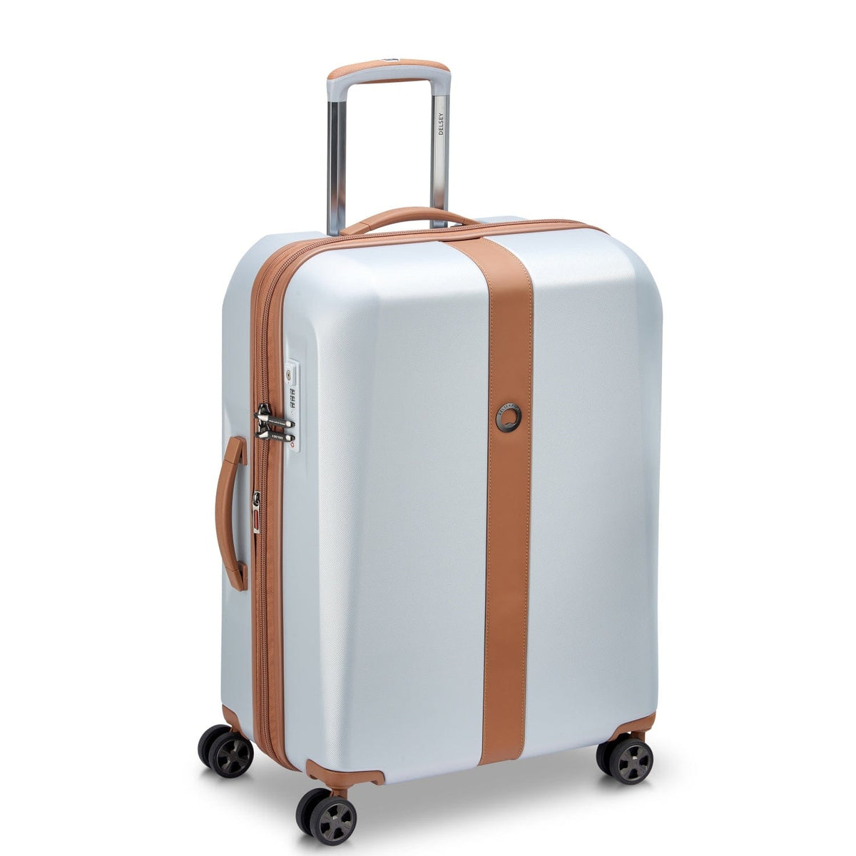 Delsey Paris Promenade Hard 2.0 82Cm Hardcase 4 Double Wheel Expandable Check-In Luggage Trolley Silver - 00208883111