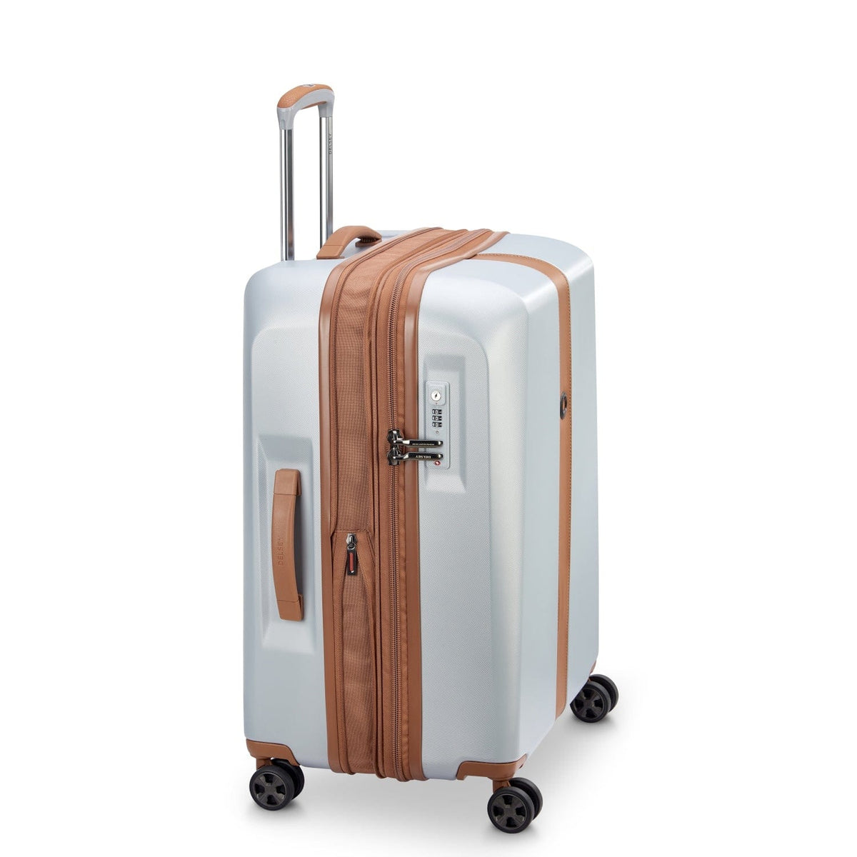 Delsey Paris Promenade Hard 2.0 82Cm Hardcase 4 Double Wheel Expandable Check-In Luggage Trolley Silver - 00208883111