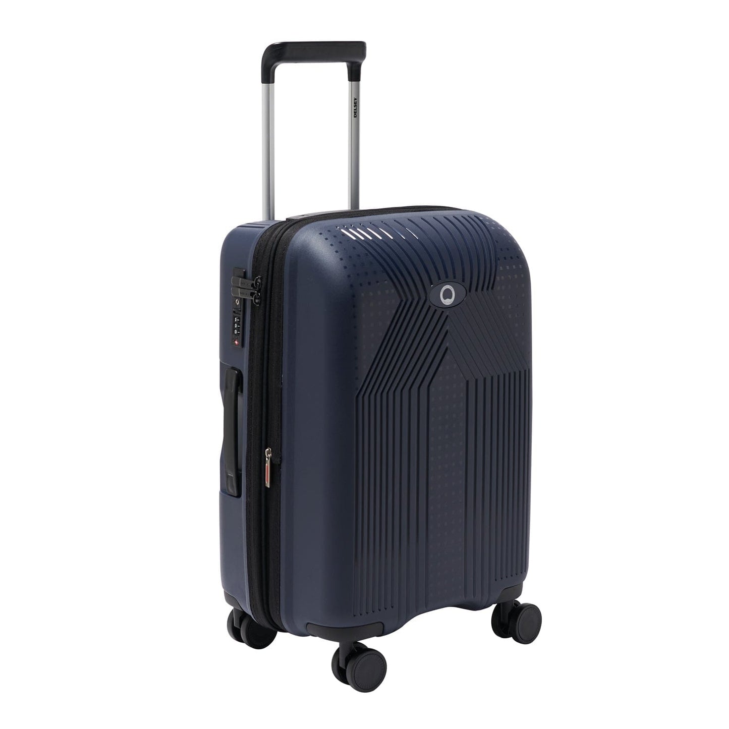 Delsey Paris Ordener 2.0 55cm Hardcase 4 Double Wheel Expandable Cabin Luggage Trolley Blue - 00384680102E9