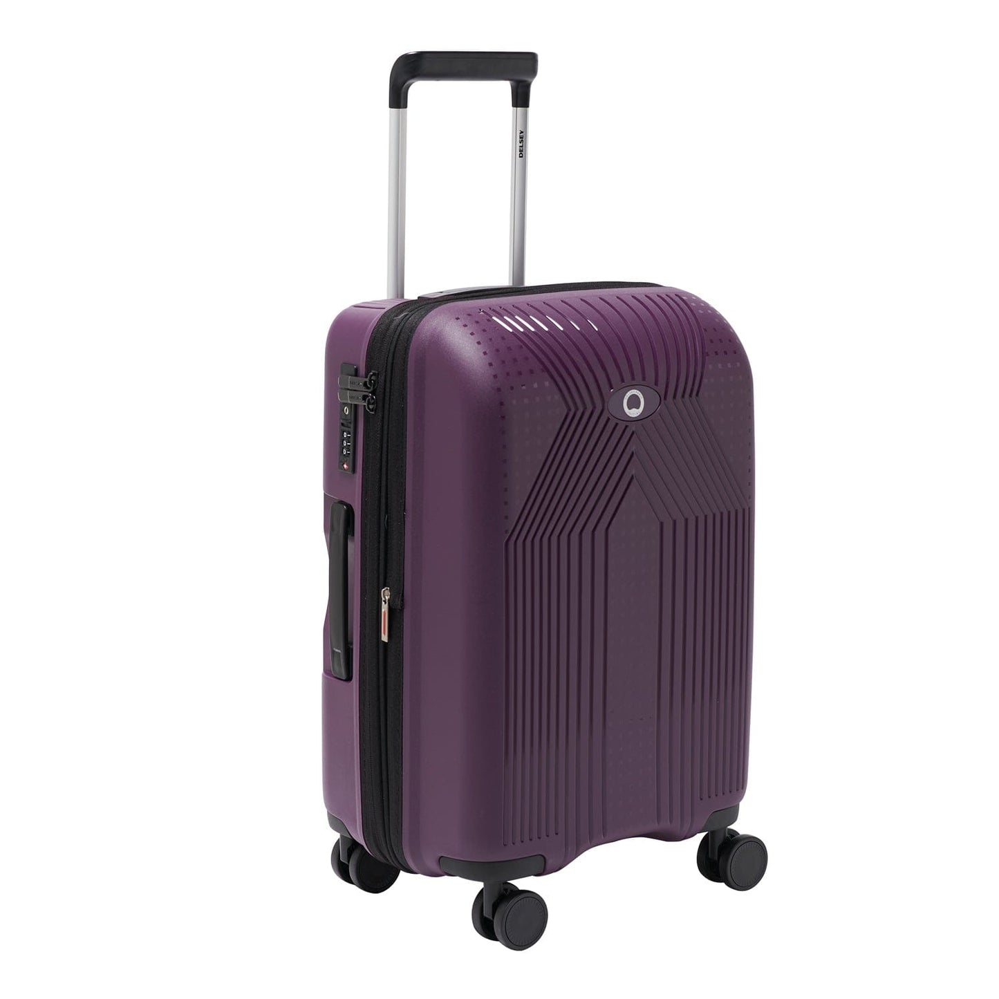 Delsey Paris Ordener 2.0 55cm Hardcase 4 Double Wheel Expandable Cabin Luggage Trolley Purple - 00384680108E9