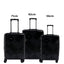 Echolac Extravagant Set of 3 Luggage Black