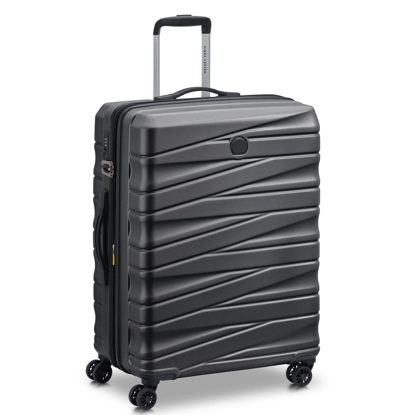 Delsey Paris Tiphanie 70cm Hardcase 4 Double Wheel Expandable Check-In Luggage Trolley Case Grahite - 00389281901ME