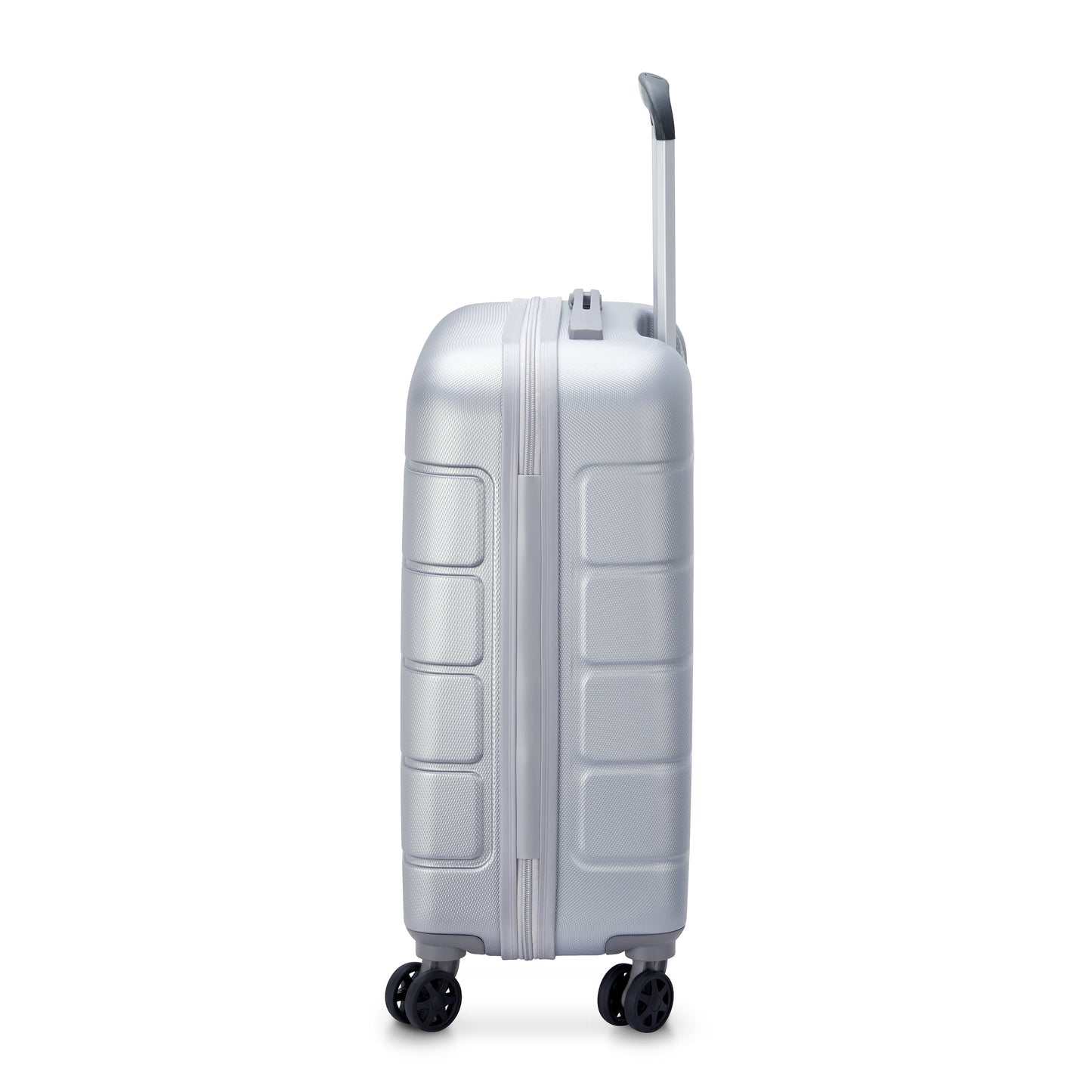 Delsey Paris Lagos 55cm Hardcase Expandable 4 Double Wheel Cabin Luggage Trolley Case Silver - 00387080111W9