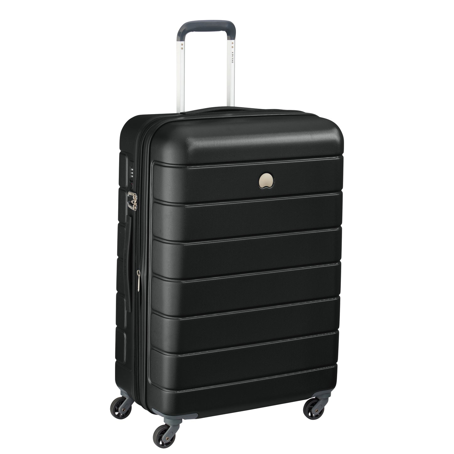 Delsey Paris Lagos 71cm Hardcase Expandable 4 Double Wheel Check-In Luggage Trolley Case Black - 00387082000W9