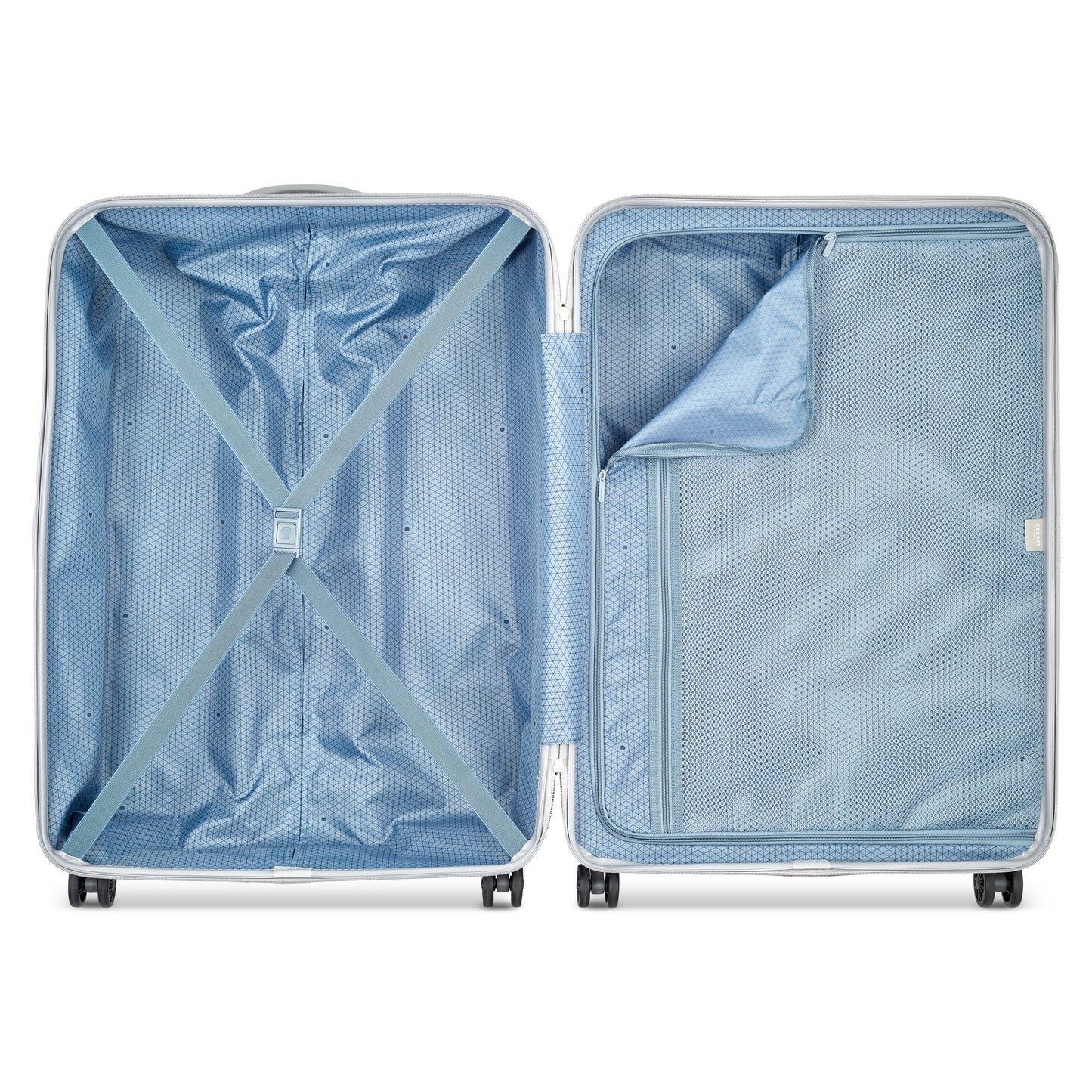 Delsey Paris Lagos 71cm Hardcase Expandable 4 Double Wheel Check-In Luggage Trolley Case Silver - 00387082011W9