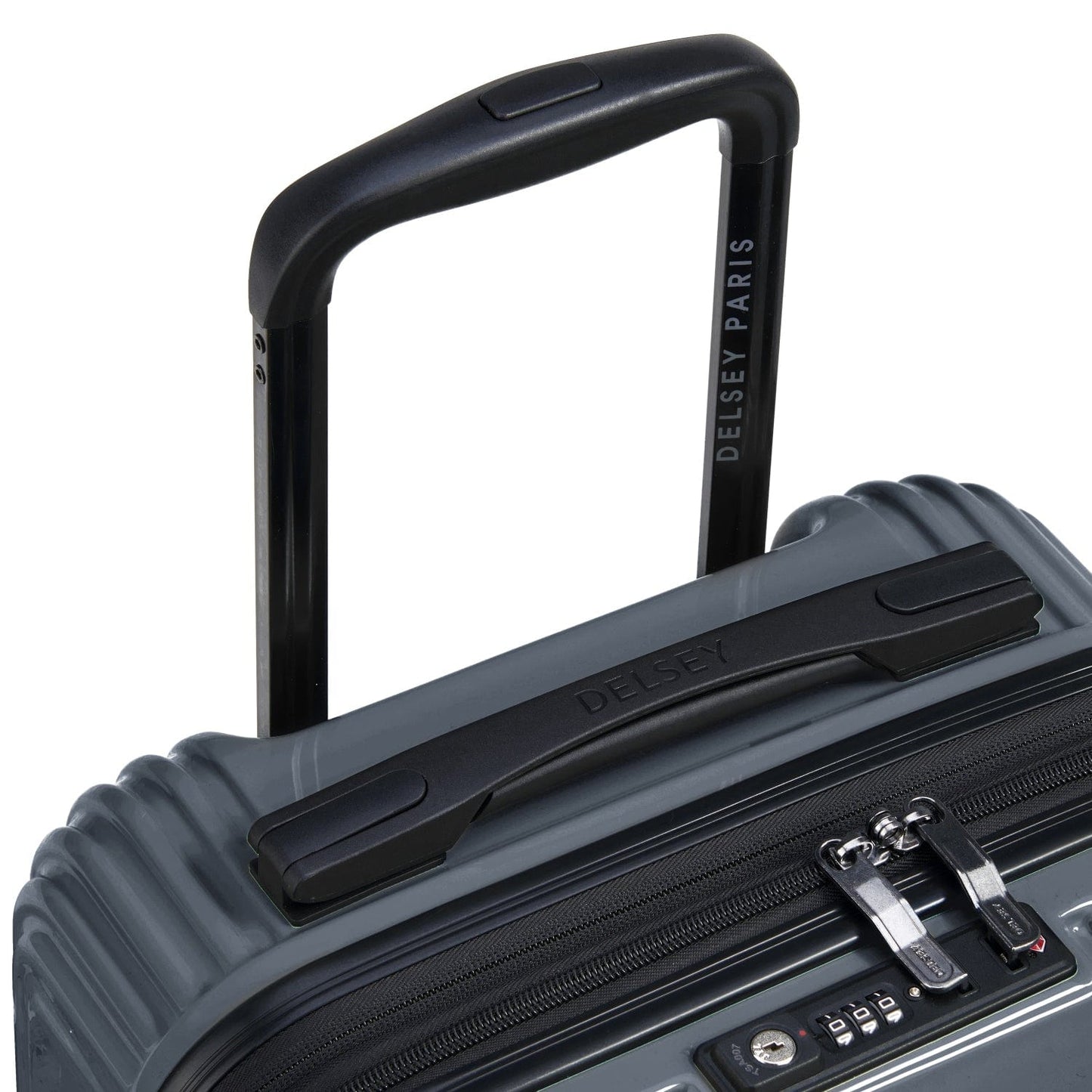 Delsey Paris Ophelie 55Cm Hardcase 4 Double Wheel Expandable Cabin Luggage Trolley Glossy Blue - 00389380162Me