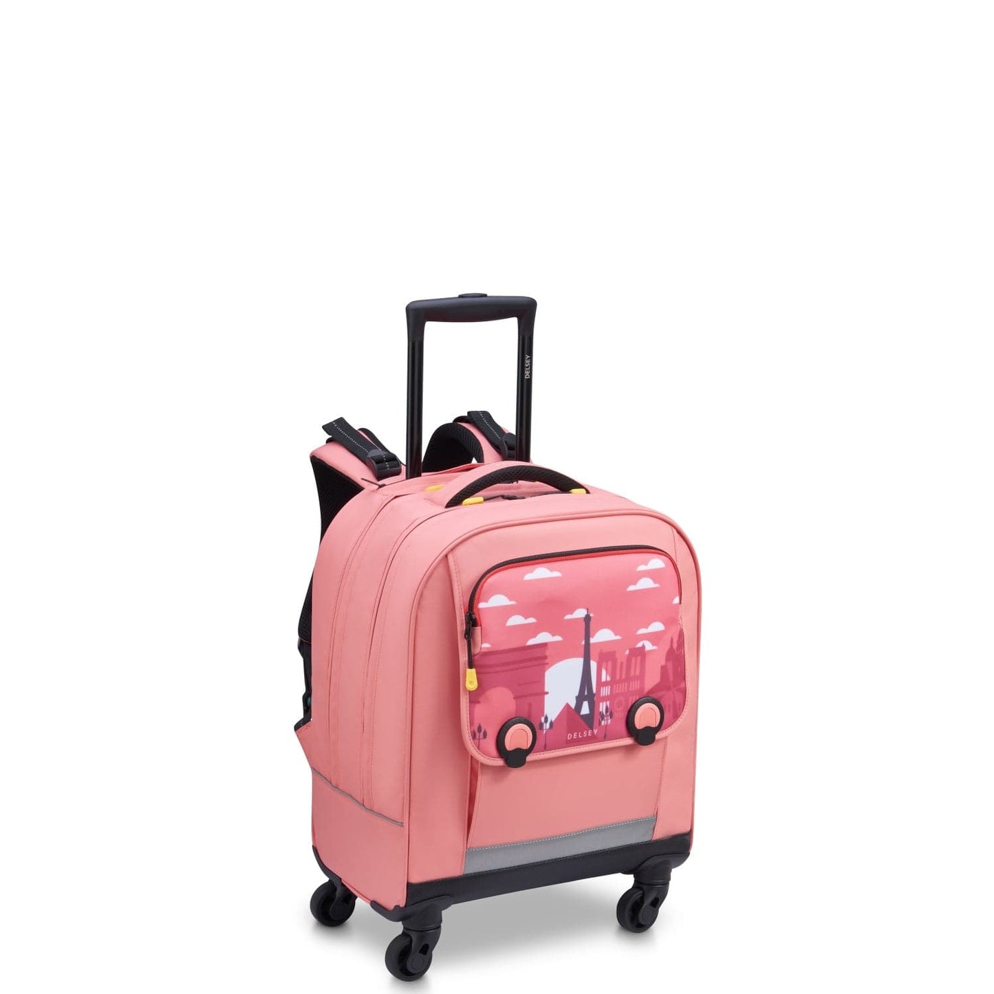 Delsey Paris BTS 2023 4 Wheel Vertical Backpack - 15.6" Pink Printing - 00338945319