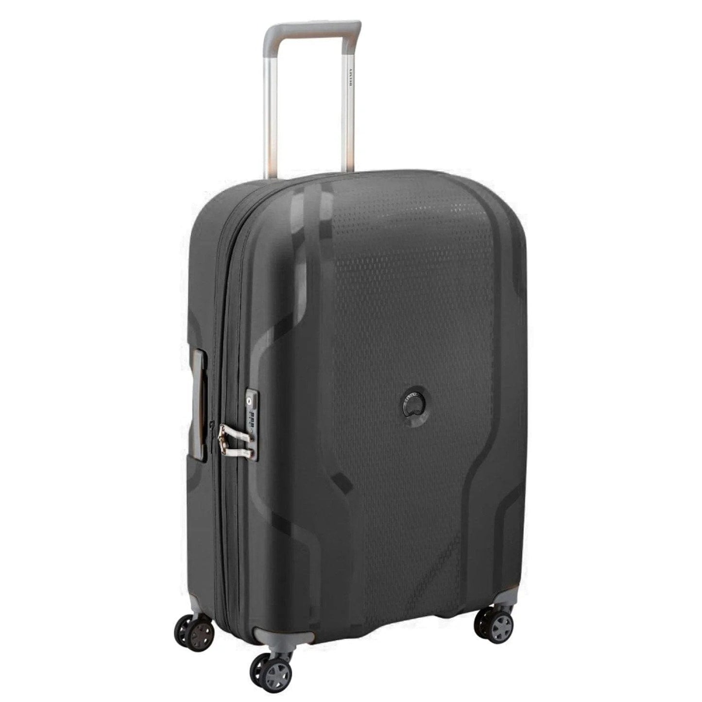 Delsey Paris Clavel 55+70+83cm Hardcase 4 Double Wheel 3 Piece Luggage Trolley Set Black