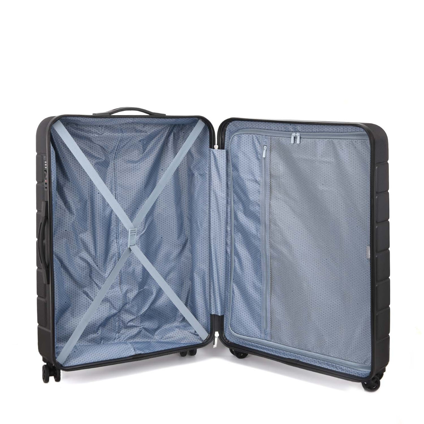 Delsey Paris Lagos 2Piece SET 55+76cm Hardcase 4 Double Wheel Cabin & Check-In Luggage Trolley Black + FREE Delsey Paris Agreable Backpack