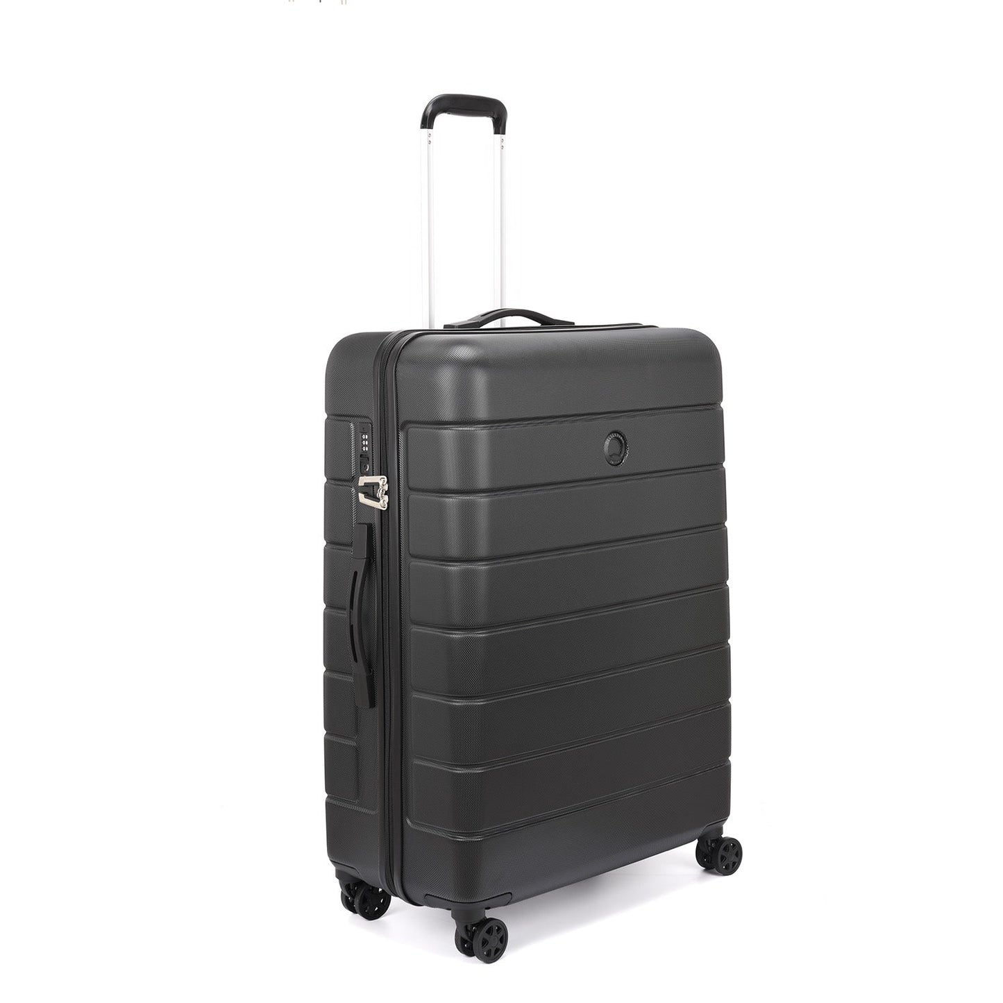 Delsey Paris Lagos 2Piece SET 55+76cm Hardcase 4 Double Wheel Cabin & Check-In Luggage Trolley Black + FREE Delsey Paris Agreable Backpack