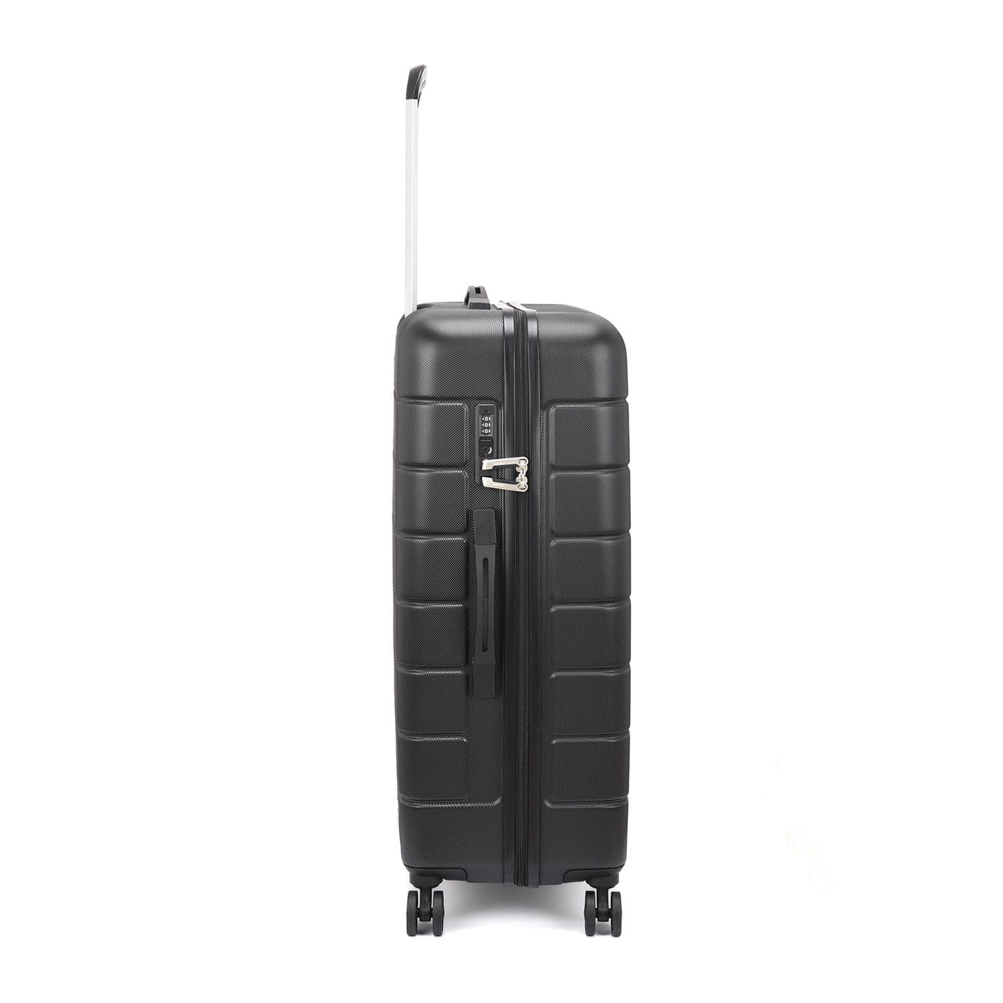Delsey Paris Lagos 2Piece SET 55+76cm Hardcase 4 Double Wheel Cabin & Check-In Luggage Trolley Black + FREE Delsey Paris Agreable Backpack