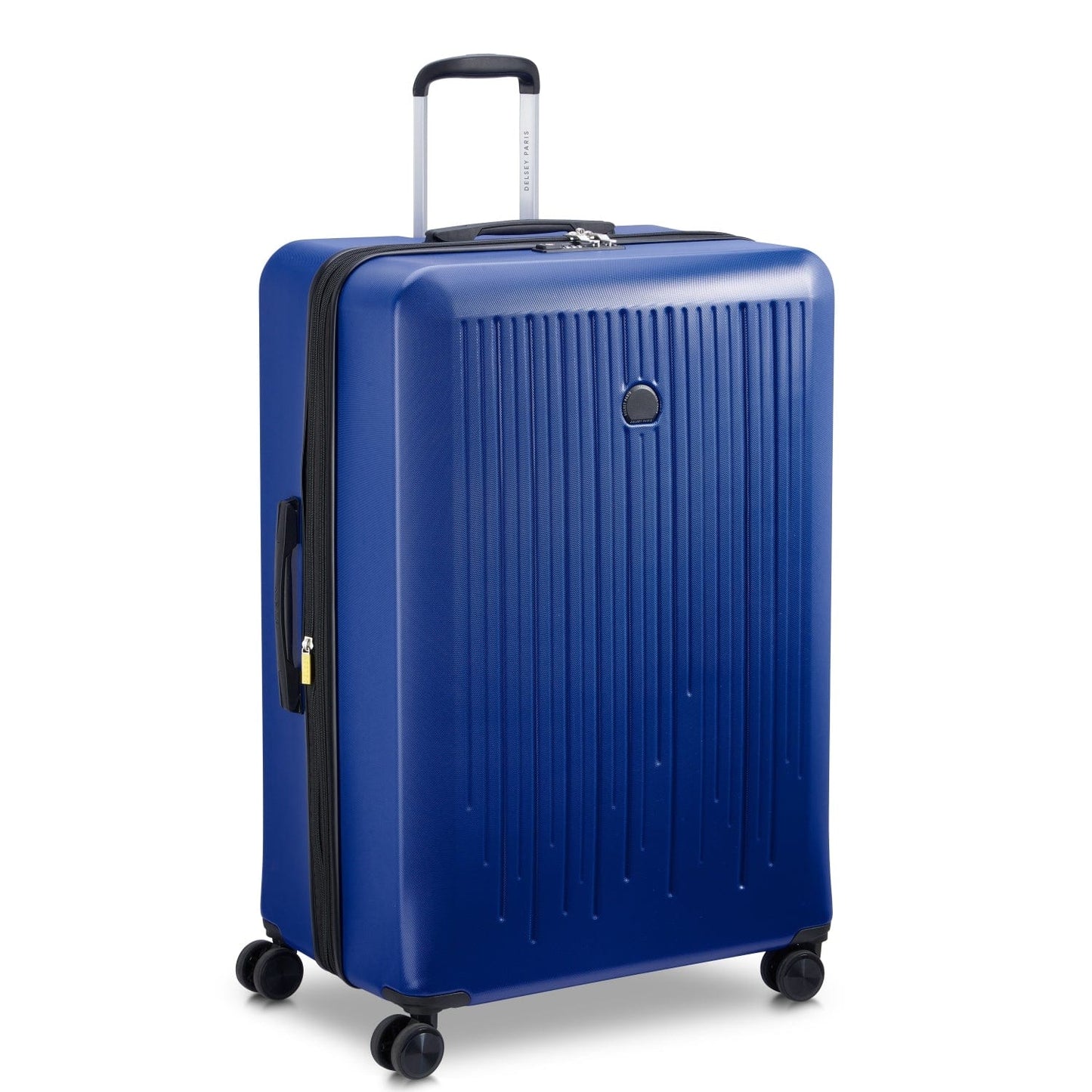 Delsey Paris Christine 55+70+82cm Hardcase 4 Double Wheel Expandable Cabin & Check-In Luggage Trolley Set Klein Blue + FREE Delsey Paris Agreable Backpack