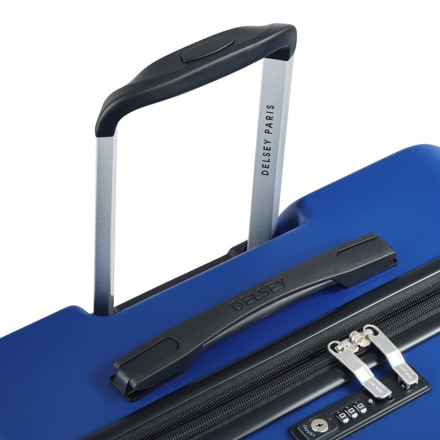 Delsey Paris Christine 55+70+82cm Hardcase 4 Double Wheel Expandable Cabin & Check-In Luggage Trolley Set Klein Blue + FREE Delsey Paris Agreable Backpack