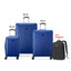 Delsey Paris Christine 55+70+82cm Hardcase 4 Double Wheel Expandable Cabin & Check-In Luggage Trolley Set Klein Blue + FREE Delsey Paris Agreable Backpack