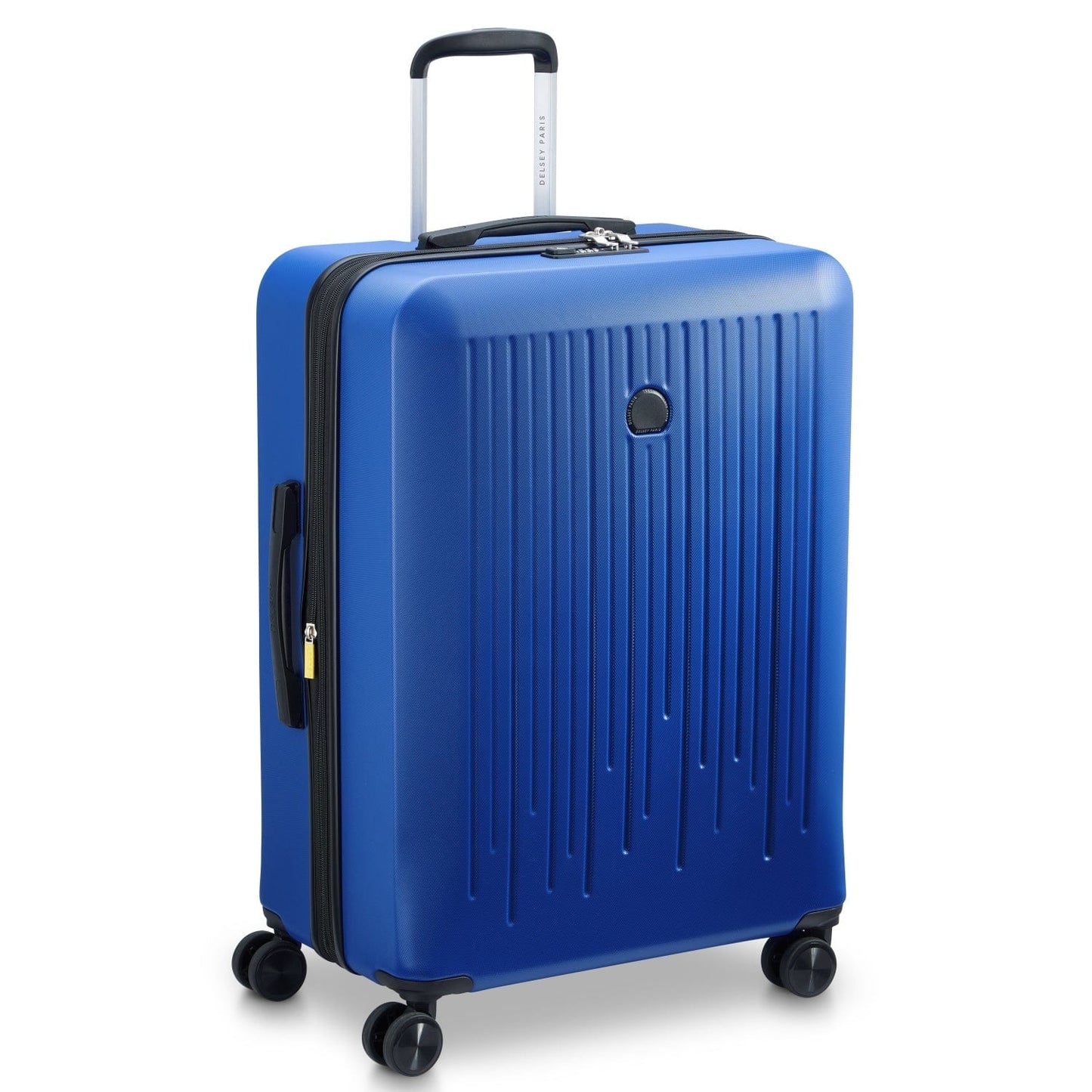 Delsey Paris Christine 55+70+82cm Hardcase 4 Double Wheel Expandable Cabin & Check-In Luggage Trolley Set Klein Blue + FREE Delsey Paris Agreable Backpack