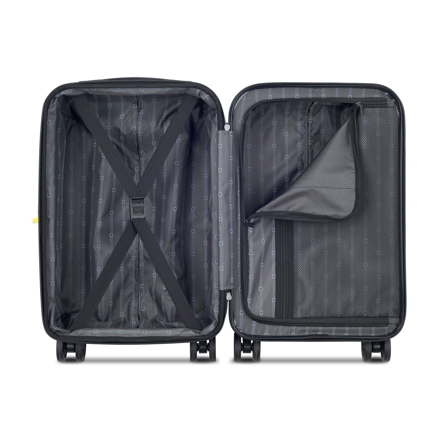 Delsey Paris Ophelie 55+70+82cm Hardcase 4 Double Wheel Expandable Cabin & Check-In Luggage Trolley Set Ink Blue + FREE Delsey Paris Agreable Backpack