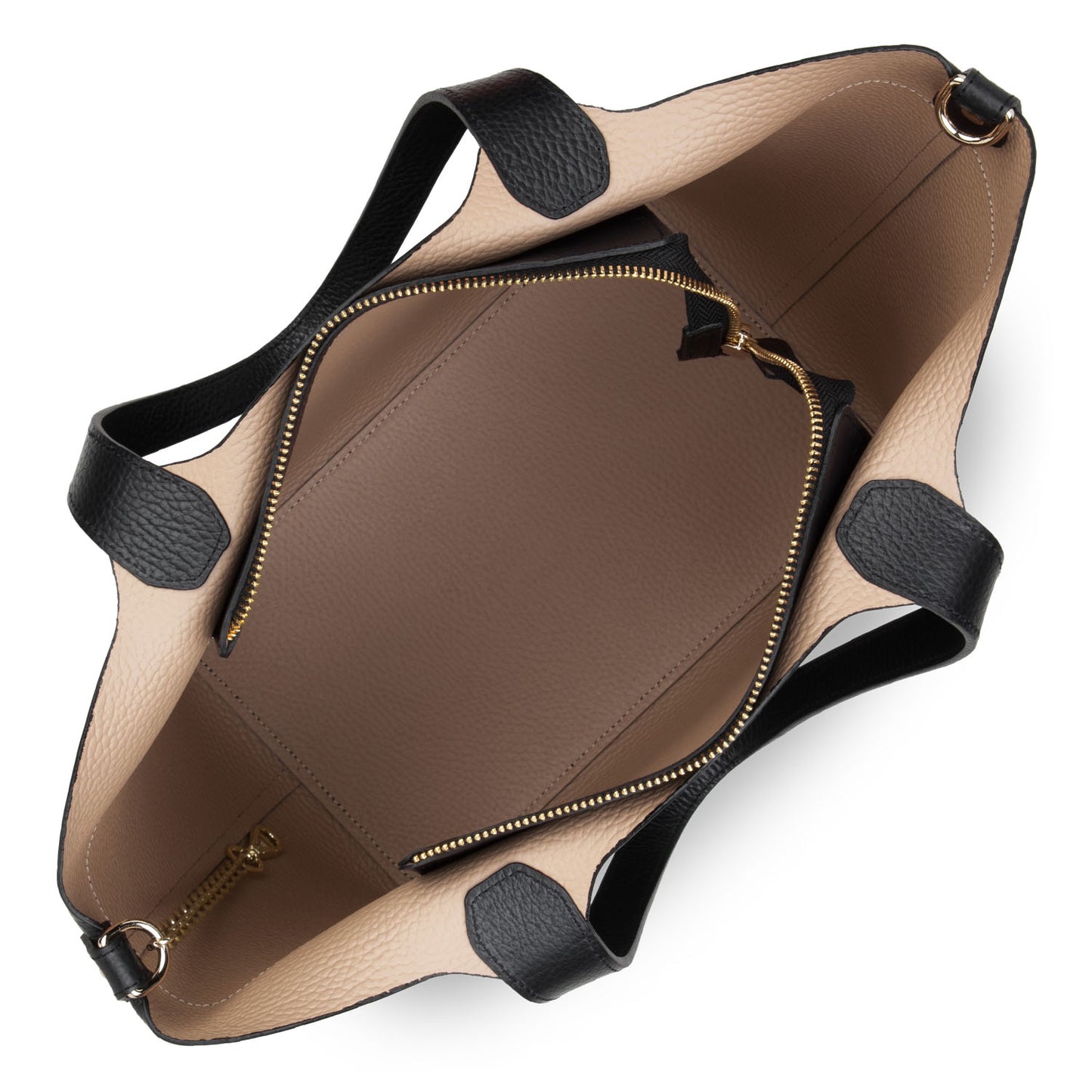 Lancaster Foulonne Double Hand Bag Noir In Nude