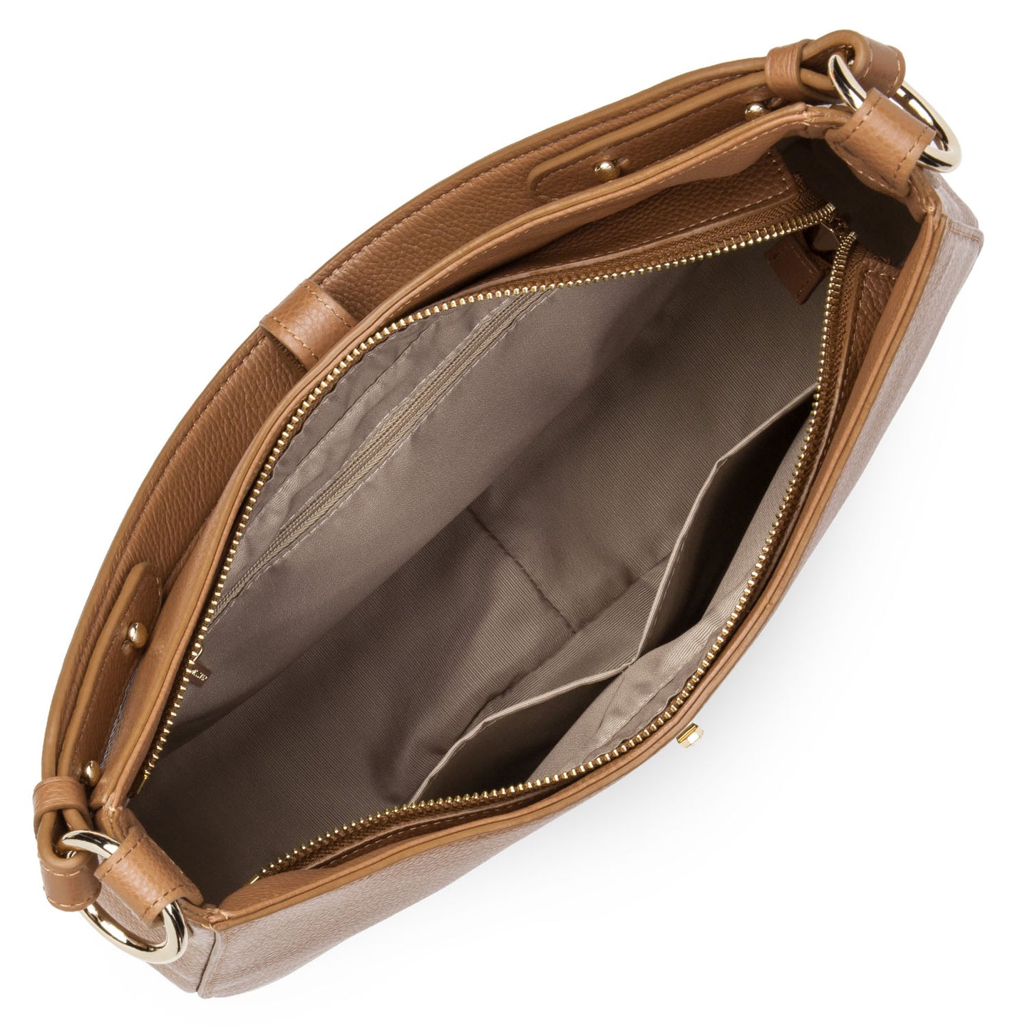 Lancaster Milano Large Shoulder Bag Camel