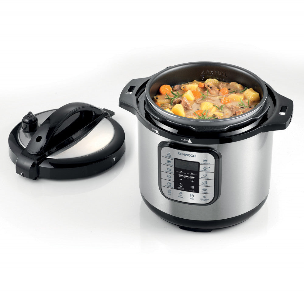 Kenwood 8L Electric Pressure Cooker 1000W Silver/Black, Pcm80.000Ss