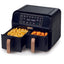 Kenwood Digital Twin Air Fryer 4L+4L, 1.7Kg+1.7Kg Black/Gold, Hfp70.000Bk