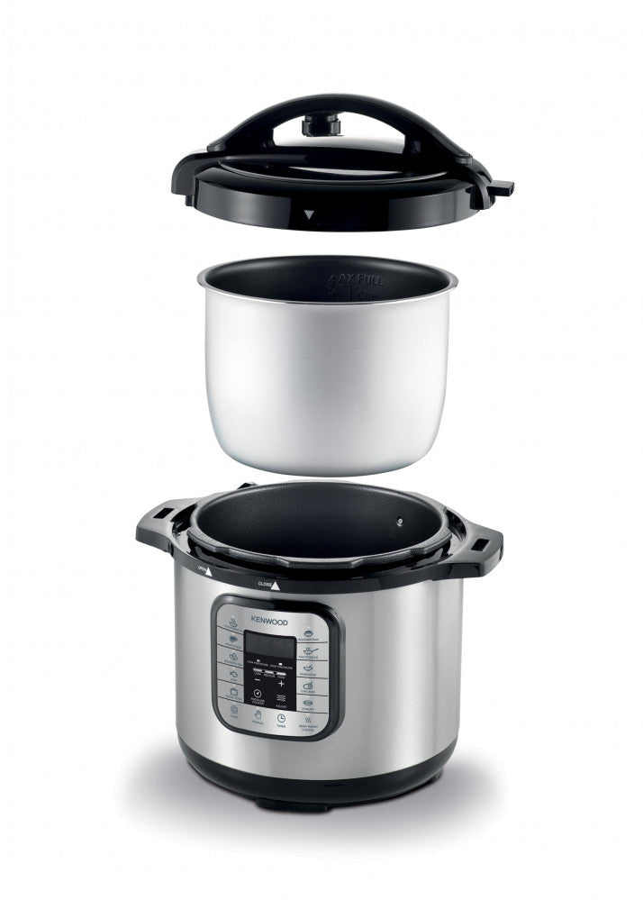 Kenwood 8L Electric Pressure Cooker 1000W Silver/Black, Pcm80.000Ss