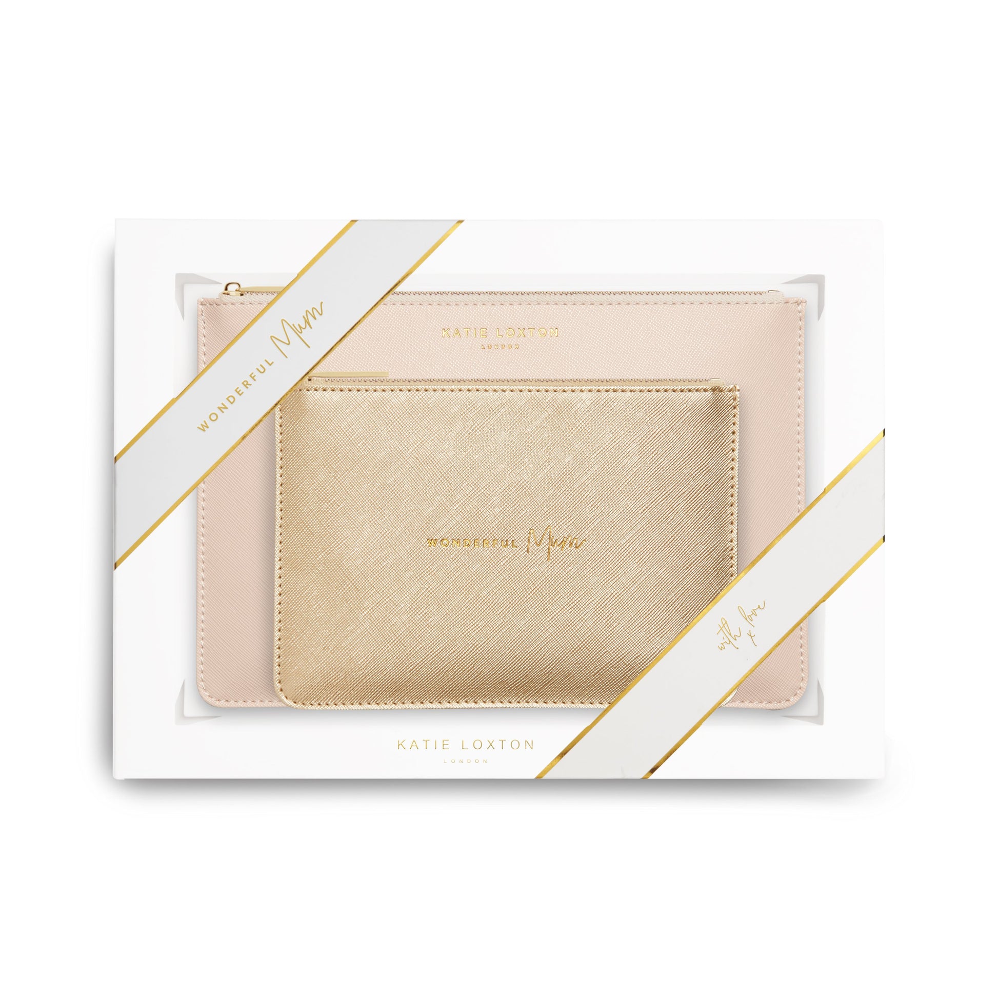 KTLX PERFECT POUCH GIFT SET WONDERFUL MUM O.PINK AND MET GLD - Jashanmal Home
