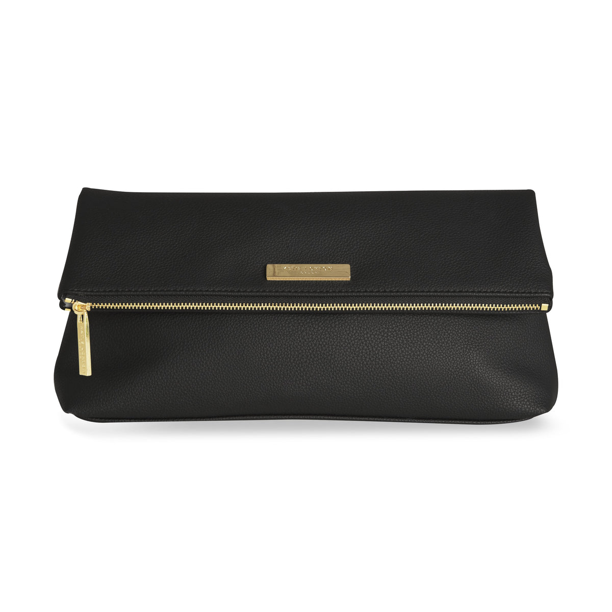 KTLX ALISE SOFT PEBBLE FOLD OVER CLUTCH BLACK - Jashanmal Home