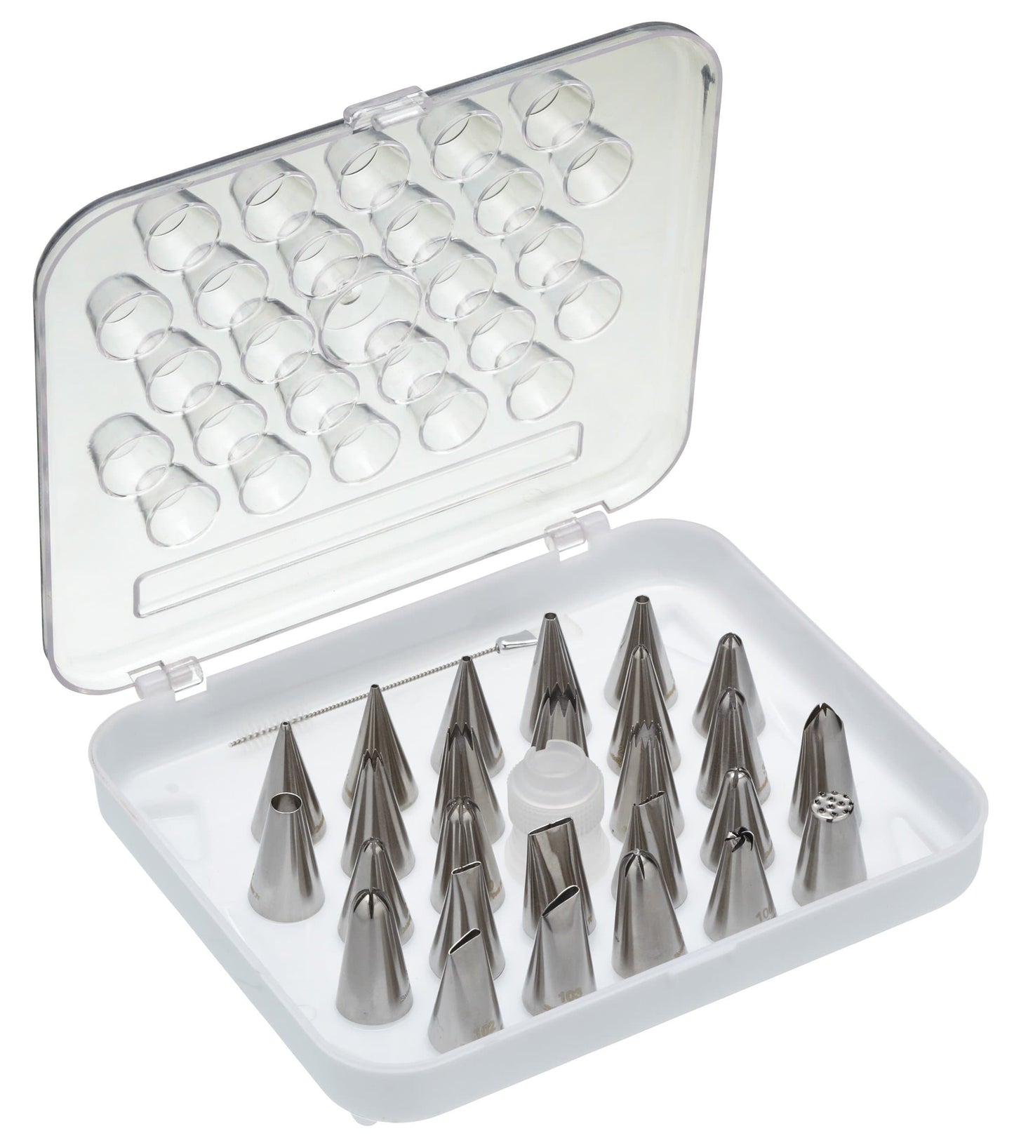KITCHEN CRAFT TWINTY EIGHT PIECE ICING NOZZLE SET - SDIICESET28 SET STEEL