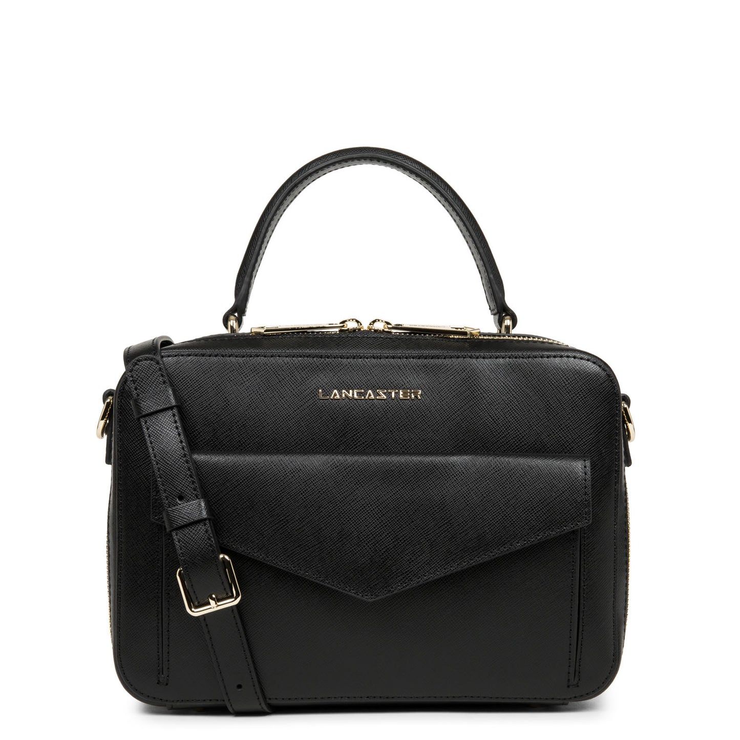 LANCASTER SIGNATURE SAFFIANO HANDBAG NOIR