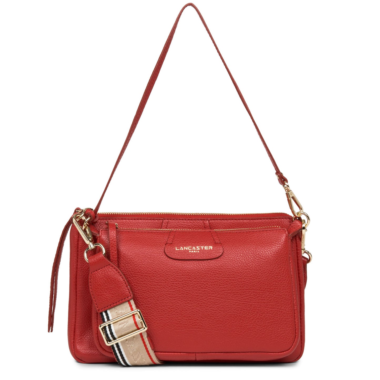 LANCASTER DUNE DOUBLE POCHETTE ROUGE