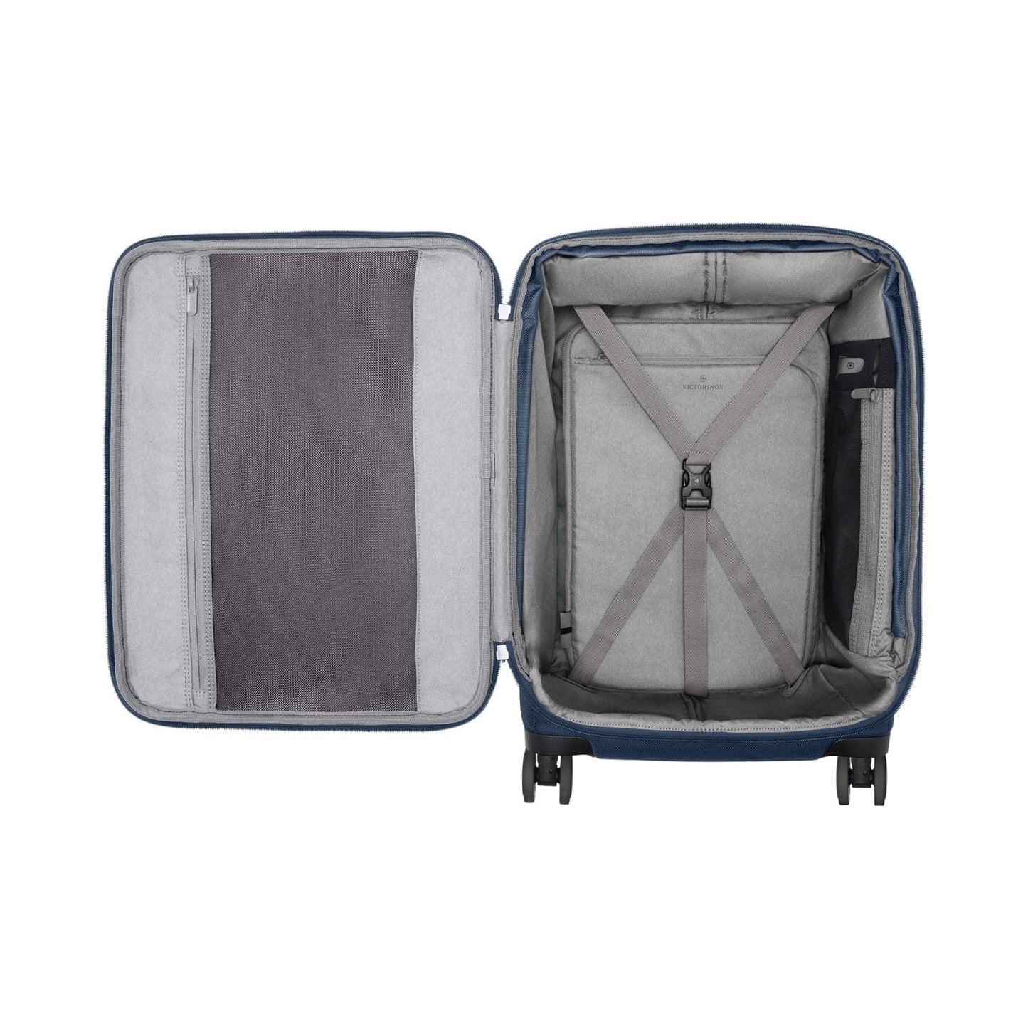 Victorinox Werks Traveler 6.0 55cm Softcase Expandable 4 Double Wheel Cabin Luggage Trolley Blue - 605403