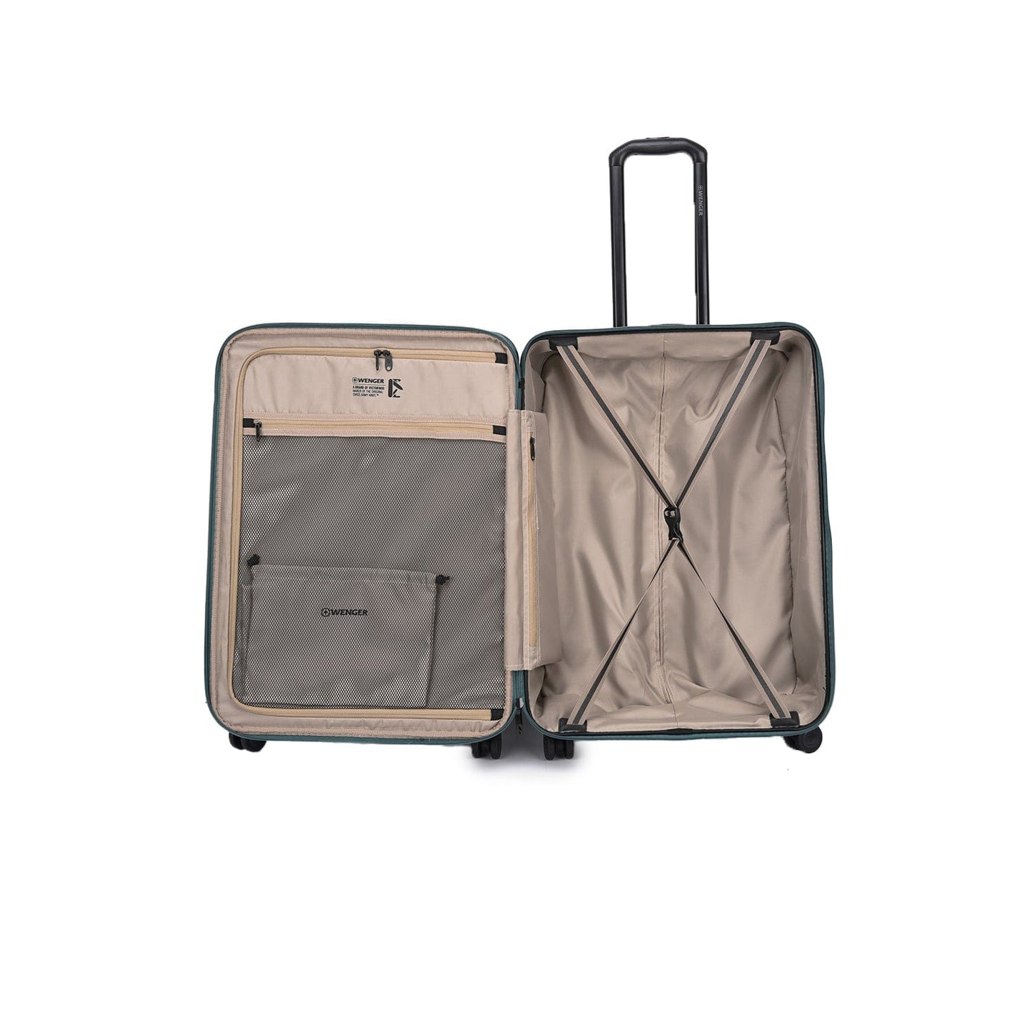 Wenger Motion 3 Piece 54+69+81cm Hardside Expandable Cabin & Check-In Luggage Trolley Set Green